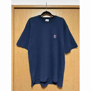 フィラ(FILA)のフィラ FILA Tシャツ カットソー 半袖 鹿の子 クルーネック 丸首 紺 L(Tシャツ/カットソー(半袖/袖なし))