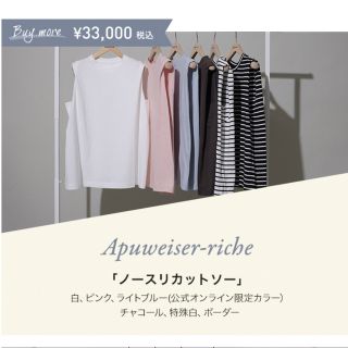 アプワイザーリッシェ(Apuweiser-riche)の【新品未使用】Apuweiser-richeノベルティ ノースリカットソー(カットソー(半袖/袖なし))