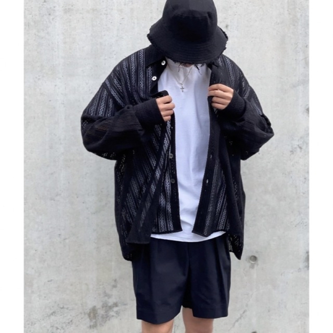 UNUSED - 即完売 23ss UNUSED denim hat ブラック バケット ハットの
