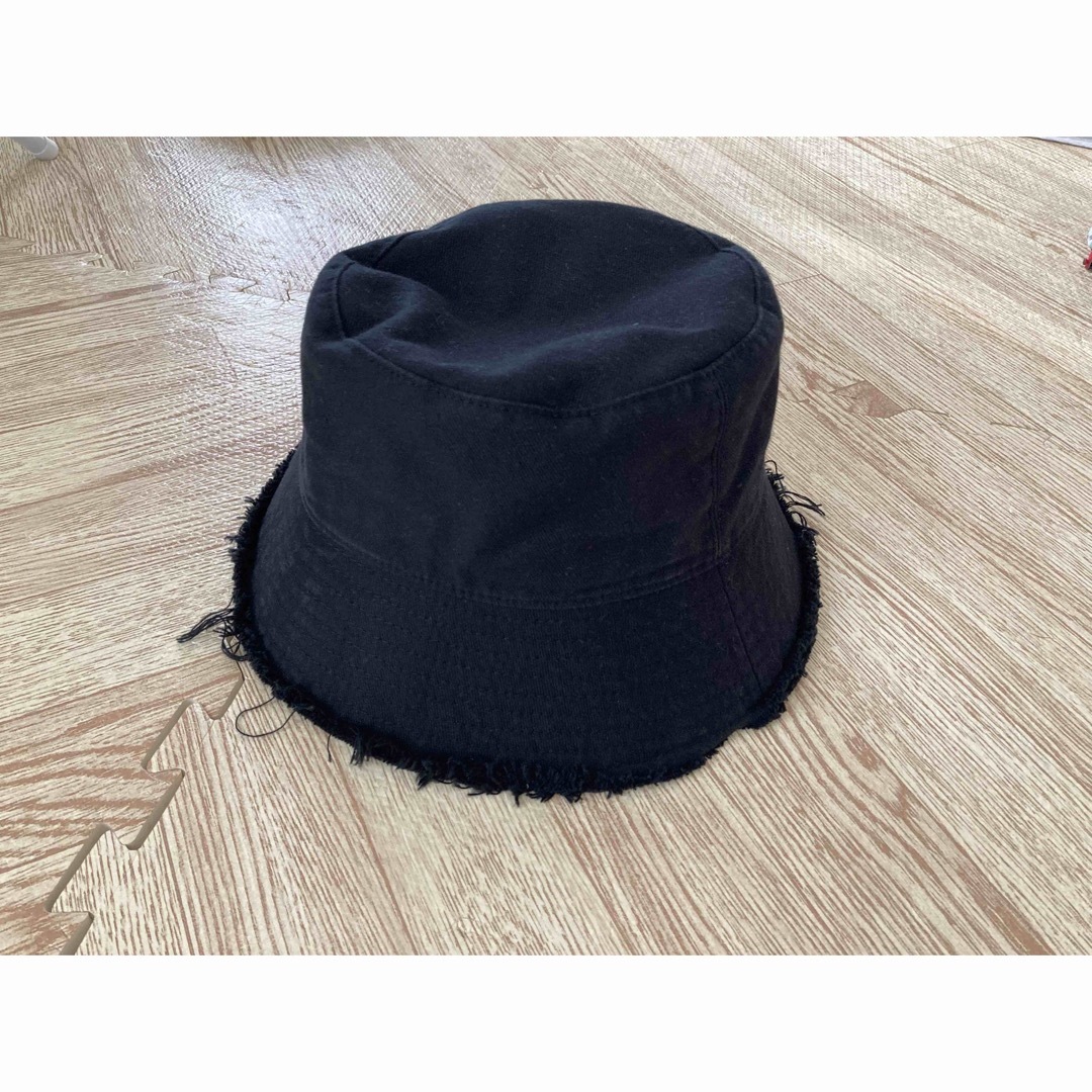 UNUSED - 即完売 23ss UNUSED denim hat ブラック バケット ハットの