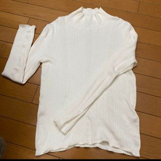 アーペーセー(A.P.C)のA.P.C. アーペーセー シルクコットン薄手リブニット オフホワイト S(カットソー(長袖/七分))