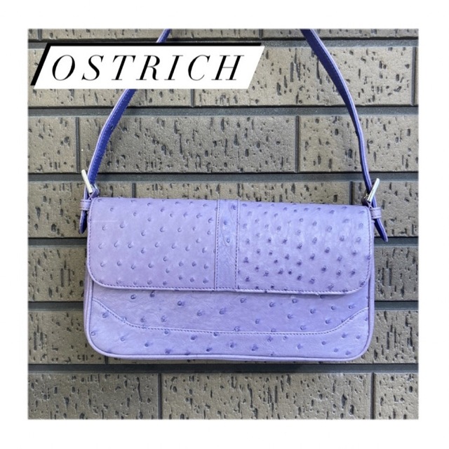 《OSTRICH》オーストリッチ レザー ハンドバッグ パープル