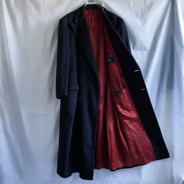 Burberry】カシミヤ100% ビンテージ ダブル チェスターコート オフ