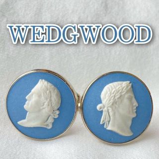 ウェッジウッド(WEDGWOOD)の美品　WEDGWOOD ウェッジウッド カフス　男性　ペールブルー(カフリンクス)