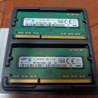 サムスン(SAMSUNG)のSAMSUNG 4GBメモリM471B5173BH0-YK0 2枚組でお届け(PCパーツ)