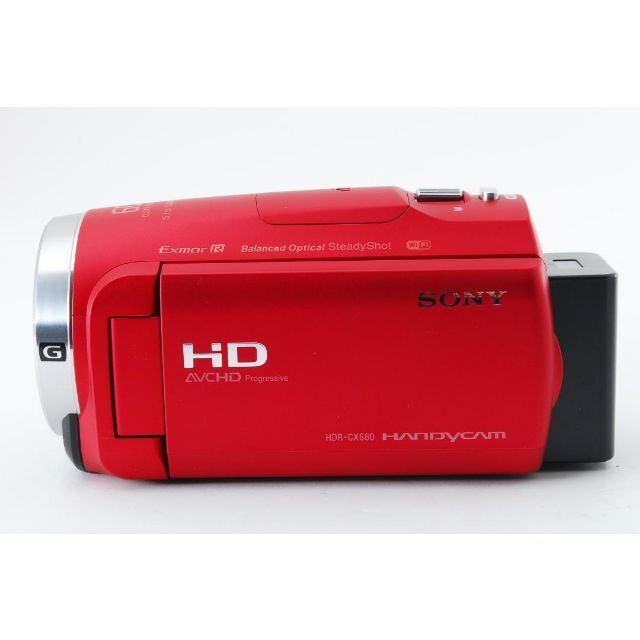 【箱付き極美品】SONY HDR-CX680 レッド ハンディカム ビデオカメラ