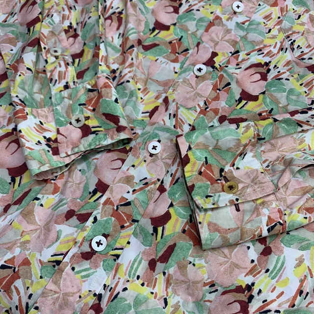 Paul Smith COLLECTION(ポールスミスコレクション)のポールスミス コレクション 総柄 花柄 ボタニカル 長袖 シャツ Mサイズ メンズのトップス(Tシャツ/カットソー(七分/長袖))の商品写真