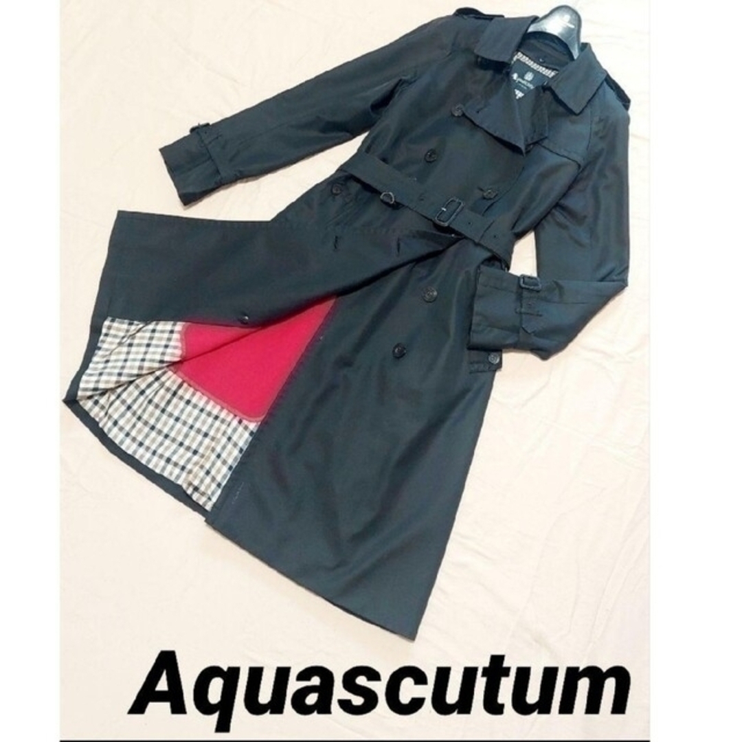 AQUA SCUTUM - アクアスキュータム トレンチコート ロング 赤ライナー ...