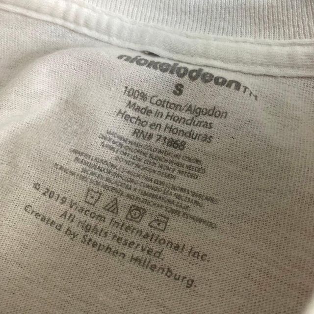 HLX 90s 00s  白 ニコロデオン　スポンジボブ　プリント Tシャツ メンズのトップス(Tシャツ/カットソー(半袖/袖なし))の商品写真