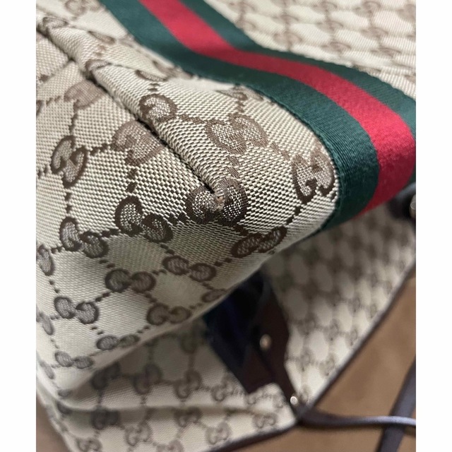 Gucci(グッチ)のお値下げ！GUCCI グッチ GGキャンバス トートバッグ シェリーライン レディースのバッグ(トートバッグ)の商品写真