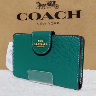 レディースファッション 財布、帽子、ファッション小物 コーチ(COACH) 財布(レディース)（グリーン・カーキ/緑色系）の通販 