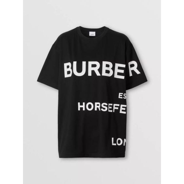 BURBERRYバーバリー ホースフェリープリントコットンオーバーサイズT