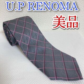 ユーピーレノマ(U.P renoma)の美品　U.P RENOMA ユーピーレノマ　総柄　シルク　ネクタイ　メンズ(ネクタイ)