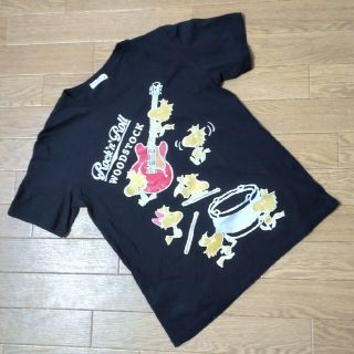 ピーナッツ(PEANUTS)のPEANUTS　WOODSTOCK　半袖Ｔシャツ　Sサイズ　メンズ(Tシャツ/カットソー(半袖/袖なし))