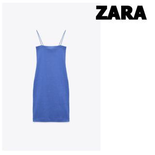 ザラ(ZARA)の【8月末迄】【新品】ZARA ザラ リブミニワンピース チューブワンピース(ミニワンピース)