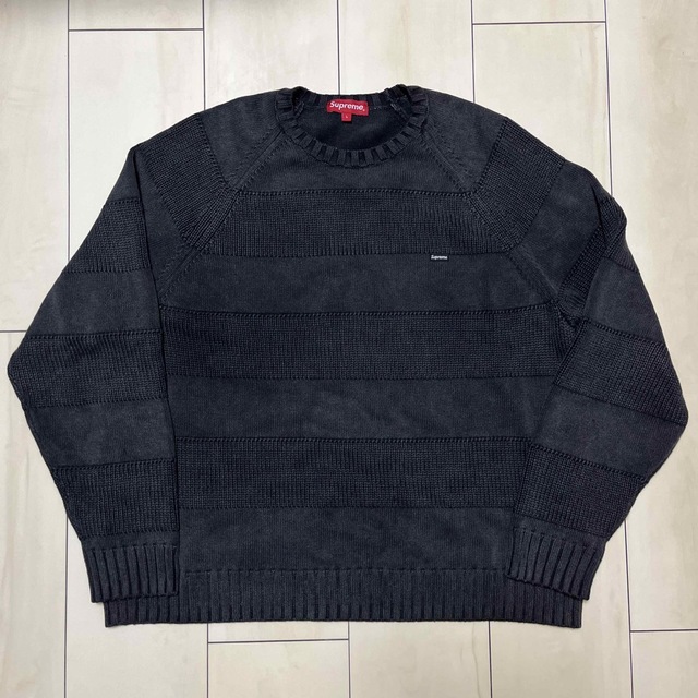 Supreme small box stripe sweater シュプリーム