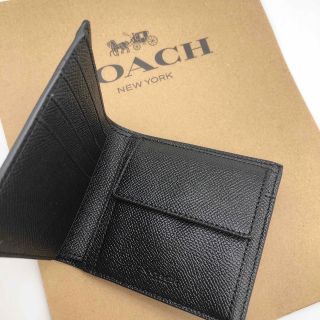 COACH - 【COACH☆新品】コイン ウォレット クロスグレイン レザー