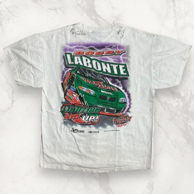 HKV CHASE ビンテージ 90s NASCAR　ナスカー　サイン　Tシャツ メンズのトップス(Tシャツ/カットソー(半袖/袖なし))の商品写真