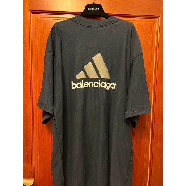 BALENCIAGA / ADIDAS オーバーサイズTシャツ ネイビー 新発売 www