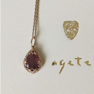 agete - アガットagete のネックレスチャーム ガーネット