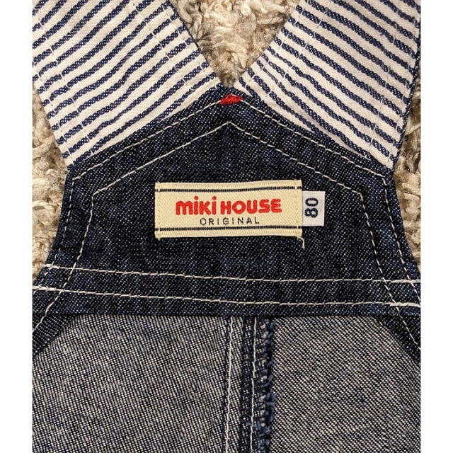mikihouse(ミキハウス)のミキハウス　オーバーオール　サイズ80 キッズ/ベビー/マタニティのベビー服(~85cm)(カバーオール)の商品写真