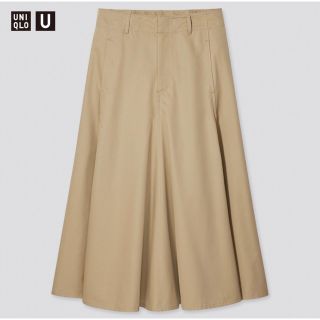 ユニクロ(UNIQLO)のUNIQLO U コットンツイルフレアスカート(ロングスカート)