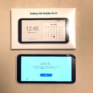 ギャラクシー(Galaxy)のGalaxy 5G Mobile Wi-Fi SCR01SWU ホワイト(その他)