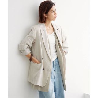 イエナ(IENA)の【新品】イエナ　IENA LINEN COTTONストレッチジャケット(テーラードジャケット)