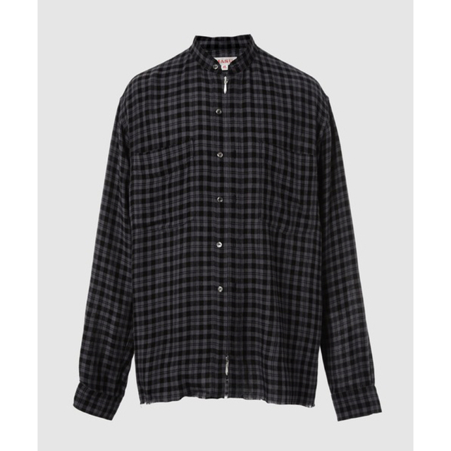 MASU  ZIP-UP PLAID SHIRT