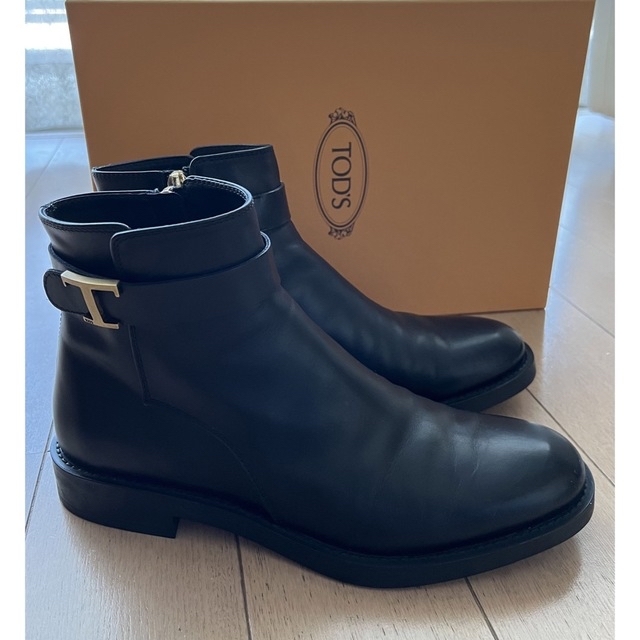 超格安一点 TOD'S 希少 - TOD'S ショートブーツ 25)黒 (24.5 38