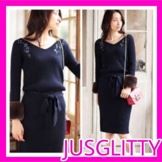 ジャスグリッティー(JUSGLITTY)の美品☆ジャスグリッティー JUSGLITTY ワンピース☆マイストラーダ好き(ひざ丈ワンピース)