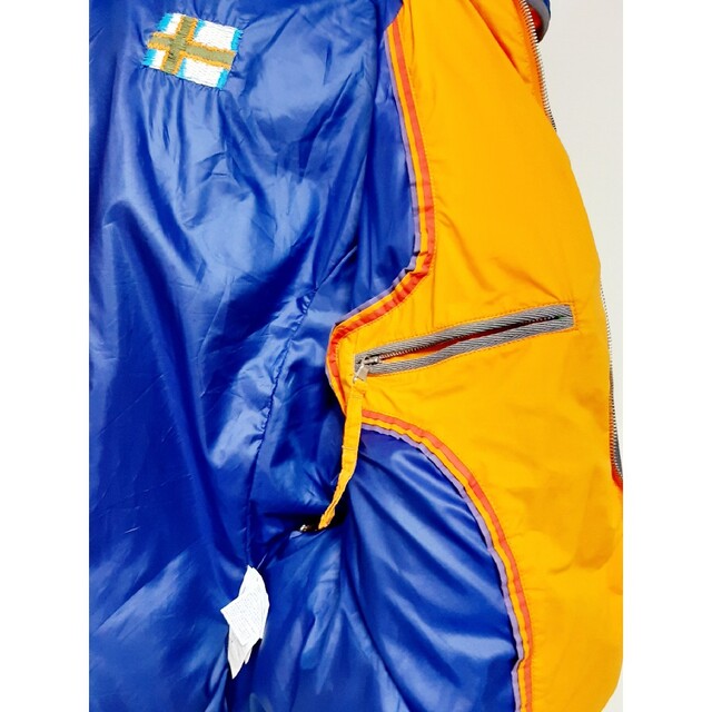 ダウンジャケット　オレンジ　イタリア製　釣り　ジャケット　ブルゾン　ナパビリ メンズのジャケット/アウター(ダウンジャケット)の商品写真