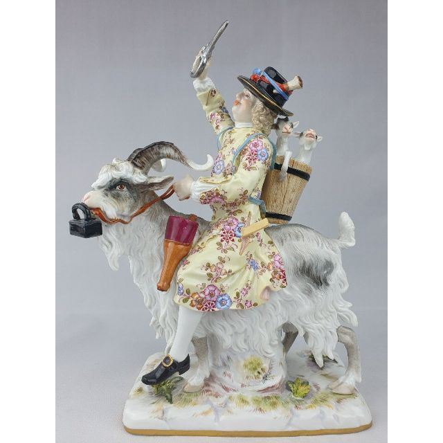 オンラインショップ マイセン Meissen ヤギに乗った陽気な仕立て屋さん