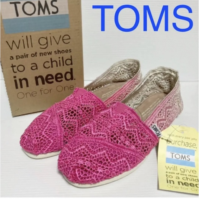 TOMS(トムズ)の新品 TOMS レース スリッポン クラシック フラットシューズ トムス 23 レディースの靴/シューズ(スリッポン/モカシン)の商品写真