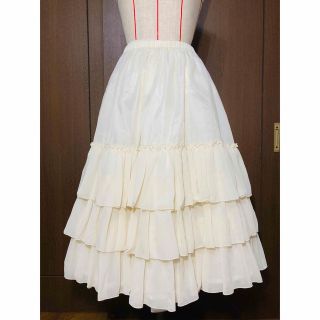 ヴィクトリアンメイデン(Victorian maiden)のVictorian maiden ロングシフォンアンダースカート(生成)(ロングスカート)