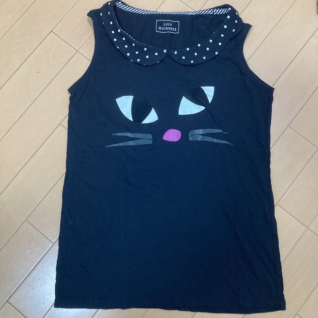 LULU GUINNESS(ルルギネス)のルルギネス　ユニクロコラボTシャツ　ネコ　半袖 レディースのトップス(Tシャツ(半袖/袖なし))の商品写真