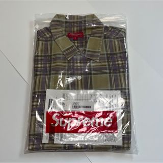 20ss L supreme printed plaid shirt