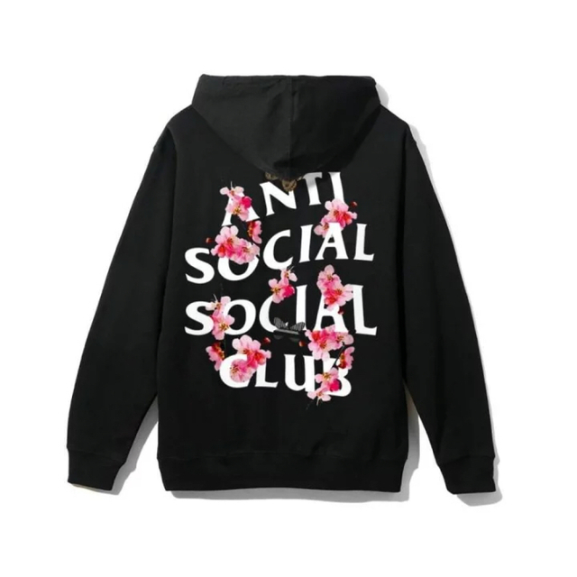 ANTI SOCIAL SOCIAL CLUB TEE 黒 M 桜 蝶-shopifykorea.net