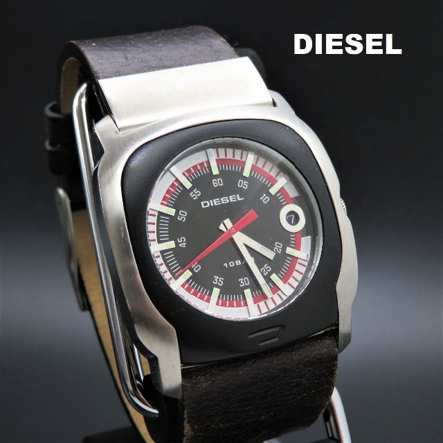 DIESEL(ディーゼル)のDIESEL ディーゼル 腕時計 デイト レザーベルト メンズの時計(腕時計(アナログ))の商品写真