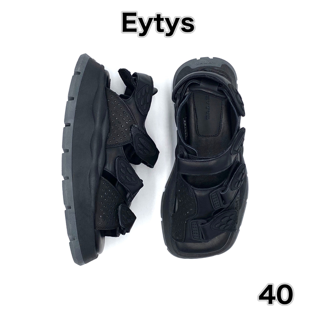 26.5cm EYTYS エイティス ストラップ サンダル 厚底 ブラック
