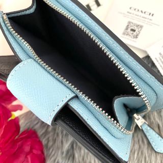 COACH マネークリップ 新品 ライトブルー 新作カラー ユニセックス メンズ