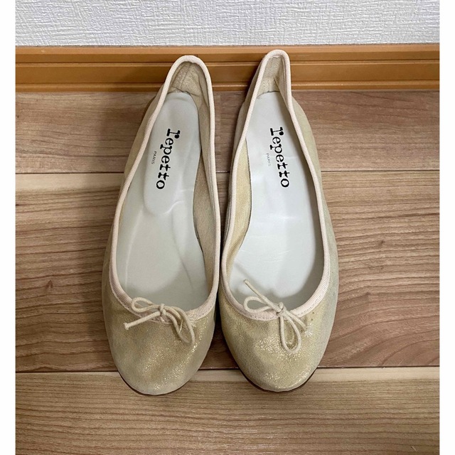 【未使用】Repetto フラットパンプス zizi シルバー レース37