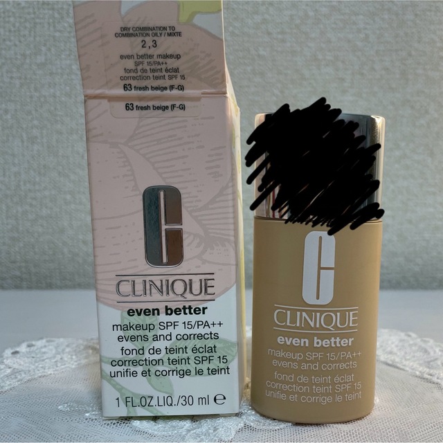 CLINIQUE(クリニーク)のCLINIQUE イーブンベターメークアップ15  63フレッシュベージュ コスメ/美容のベースメイク/化粧品(ファンデーション)の商品写真