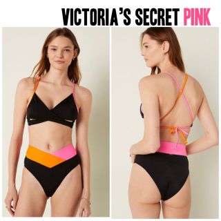 ヴィクトリアズシークレット(Victoria's Secret)の【新品タグ付】VICTORIA’S SECRET PINK カラーブロックビキニ(水着)