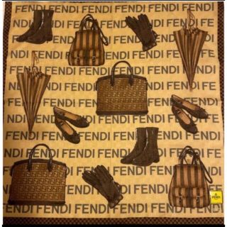 フェンディ(FENDI)の未使用　フェンディ ハンカチスカーフ　　　　　　stay with me 🟫(ハンカチ)