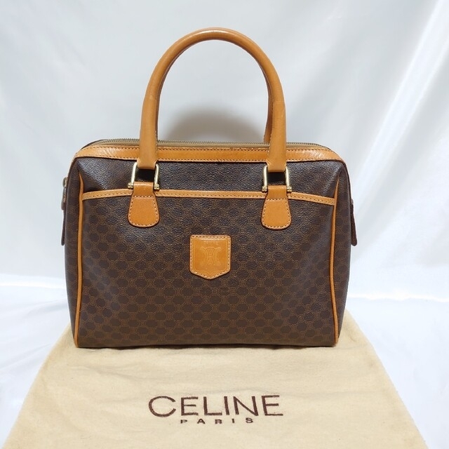 CELINE マカダム柄 ハンドバッグ