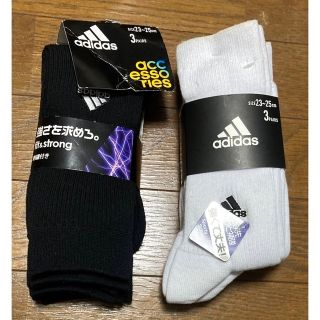 アディダス(adidas)のadidas23-25cm ソックス　6足 新品未使用(ソックス)