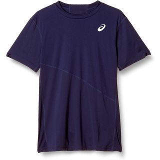 アシックス(asics)のasics アシックス テニスウェア 半袖Tシャツ2041A088紺メンズM新品(ウェア)