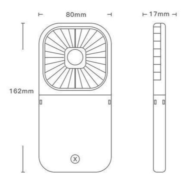 首掛け扇風機 マルチハンディーファン折り畳み  3段風量 ストラップ付 スマホ/家電/カメラの冷暖房/空調(扇風機)の商品写真