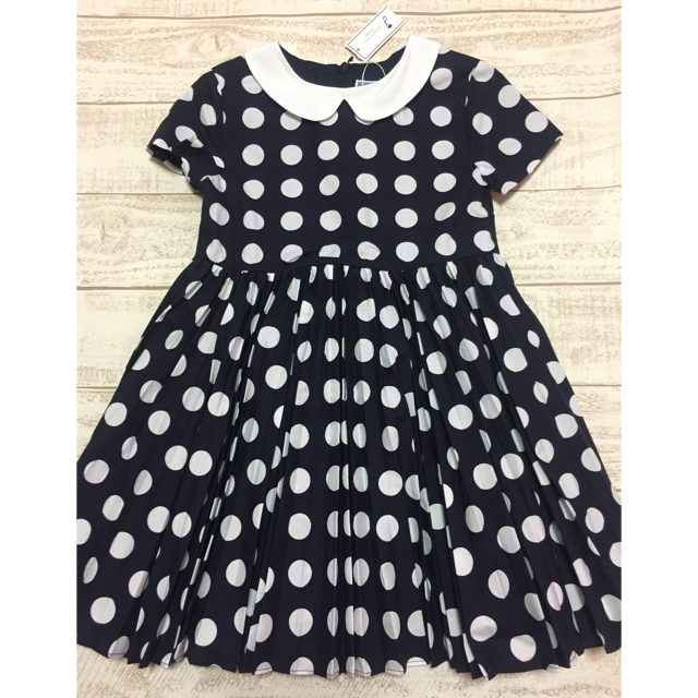 Jacadi(ジャカディ)のJACADI  ドット柄ワンピース6A 新品 キッズ/ベビー/マタニティのキッズ服女の子用(90cm~)(ワンピース)の商品写真